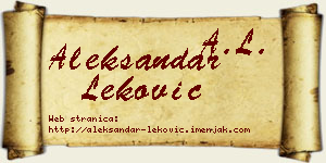 Aleksandar Leković vizit kartica